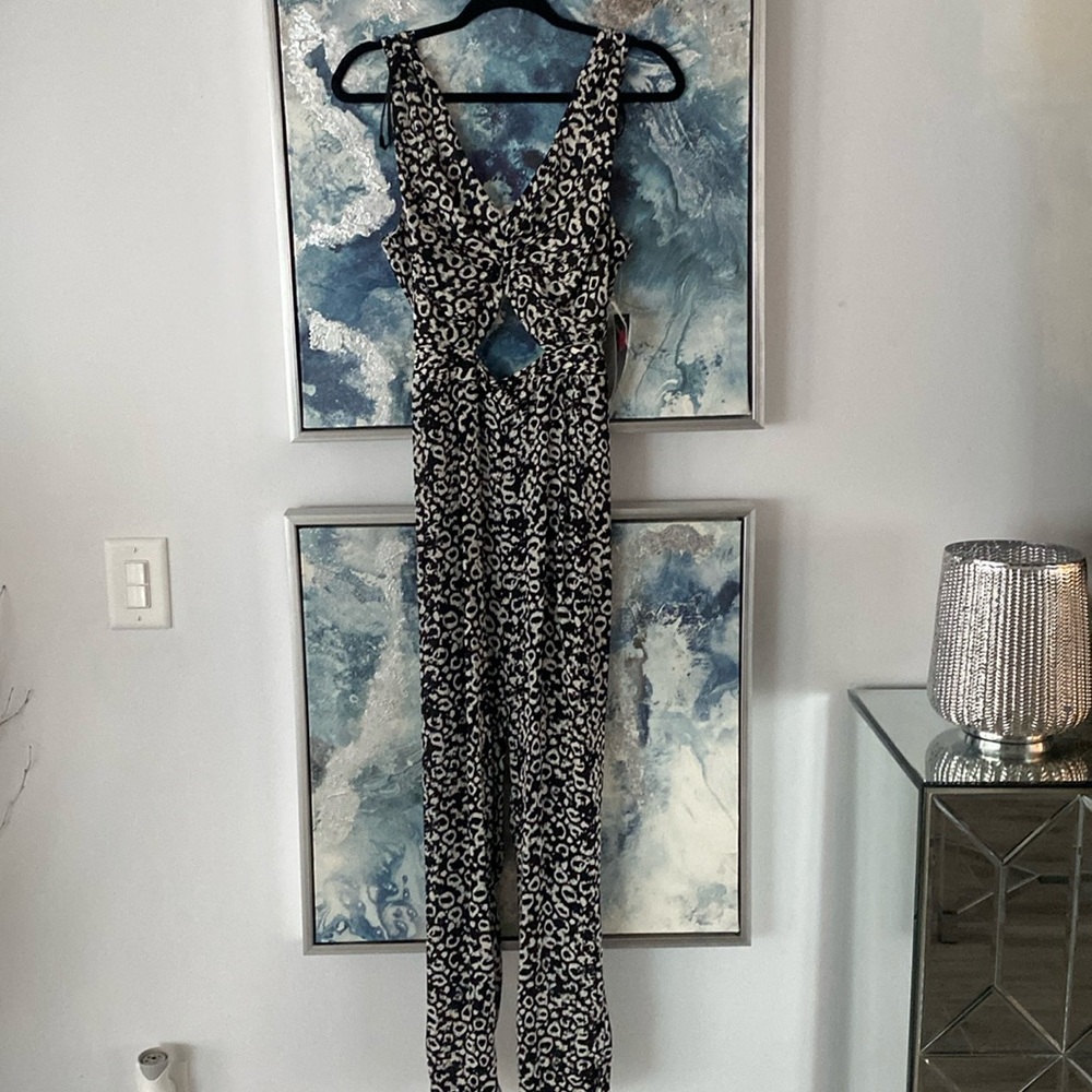 Animal print romper